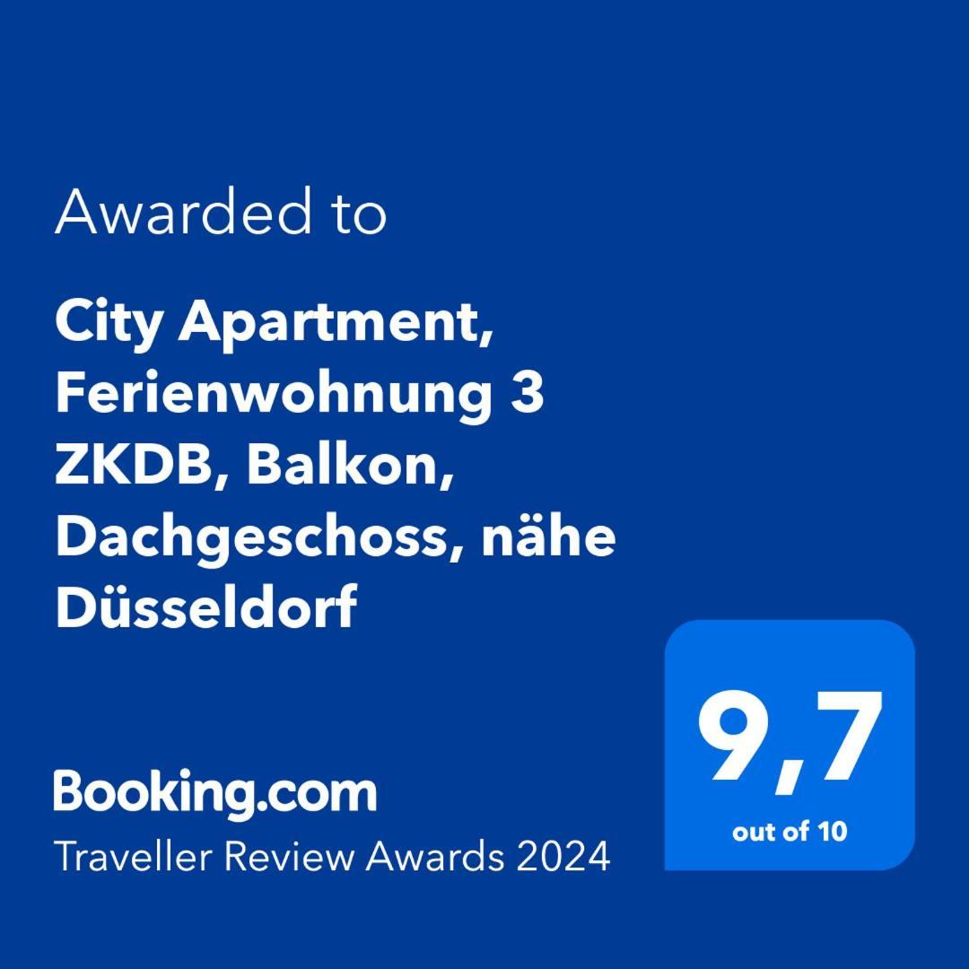 City Apartment, Ferienwohnung 3 Zkdb, Balkon, Dachgeschoss, Naehe Duesseldorf Krefeld Esterno foto
